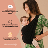 Rückenunterstützende Babytrage - CuddleWrap – Schwarz