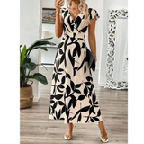 Hanneli - weiches Wickel-Maxikleid – Hell