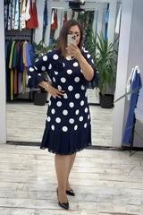 Taisra - Softtouch-Midikleid – Weiß