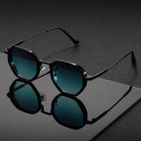 Velmora - Stylische Achtkant Sonnenbrille Mit UV Schutz – Blau