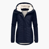 Gefütterte Winterjacke mit Kapuze für Herren – Marineblau