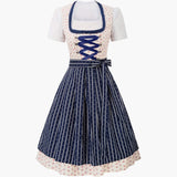 Bedrucktes Dirndl kleid für Damen - Oktoberfest 2025 – Blau