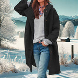 Meryl | Bequemer Mantel – Schwarz