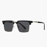 Männer Sonnenbrille mit eckiger Fassung und UV400 Schutz – Schwarz