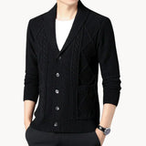Raleigh - raffinierter damen-cardigan mit geripptem design – Schwarz