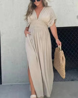 Orithia – Stilvolles Maxikleid – Khaki