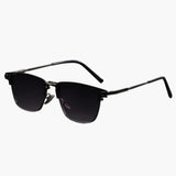 Damen Sonnenbrille mit eckiger Titanfassung und Polarisierung – Grau