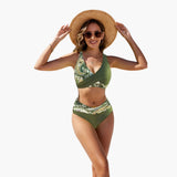 Eleganter Crossover-Bikini - Damen Zweiteiler für den Sommer – OlivFarbees Paisley