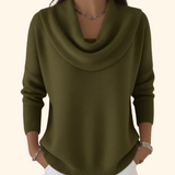 Agda™ – Weicher und Stilvoller Langarmpullover – Grün