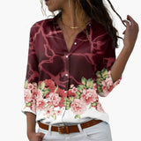 Sommer Top für Damen mit Blumenprint - Lässig & Modern – Rot