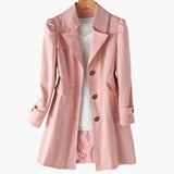 Kapuzen trenchcoat für Damen – Rosa