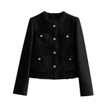 Ninobelli | Schicker Tweed-Mantel – Schwarz