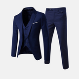 Alonzo™ | Vollständiger Raffinierter (Jacke + Hose + Weste) – Dunkelblau