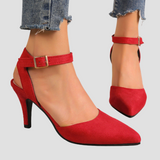 Nicole | Orthopädische Komfort-Heels mit Doppelriemen – Rot