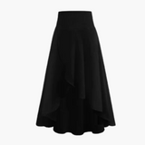 Plisseerock Damen - Eleganter Midirock mit Falten-Design – Schwarz