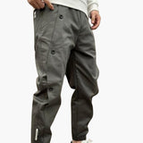 Herren Sommerhose mit Knopfleiste und elastischen Bündchen – Grau