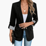 Business Long Blazer für Damen – Schwarz