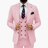 Herren Anzug dreiteilig mit Slim Fit für jede Saison – Rosa