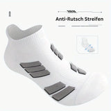 SwiftStep – Atmungsaktiv Rutschfest Streifen Sport Socken – Weiß