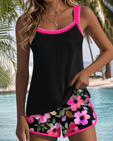 Zafina | Elegantes zweiteiliges Tankini-Set für einen anspruchsvollen Schwimmlook – Fuchsie