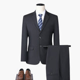 Eleganter Slim Fit Anzug - Herrenoutfit für festliche Events – Schwarz