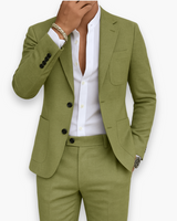 Herren Eleganter Sommeranzug | Modernes Design für Hochzeit und Büro – Erbsengrün