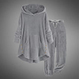 Meirya - Bequemes Zweiteiliges Tunika Set – Grau