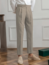 Max | Premium Plissierte Hosen – Beige