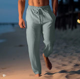 Matthew - stylische leinenhose für herren – Hellgrün