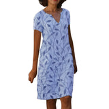 Kendal - Midi-Kleid mit V-Ausschnitt für Damen – Blau