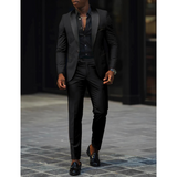 Herren Anzug Klassisch | Jacke und passende Hose kombiniert – Schwarz