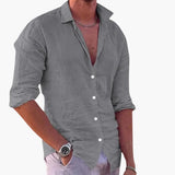 Sommerhemd für Herren - Leicht, Atmungsaktiv & Freizeitlook – Grau