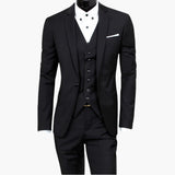 Eleganter Slim Fit Anzug - moderner Look für Herren zur Hochzeit – Schwarz