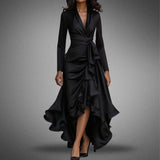 Soria – Elegantes, lässiges Maxikleid – Schwarz