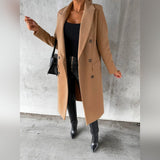Damen Langer Wärmemantel – Khaki