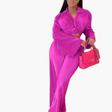 Eleganter Zweiteiler mit Plissee – Damen Sommer Outfit – Lila