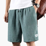 Herren Sommer Shorts mit Kordelzug und knielangem Schnitt – Grün