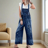 CARMELITA™ Verstellbarer Jumpsuit | Vintage Look Damen Outfit – Meerblau