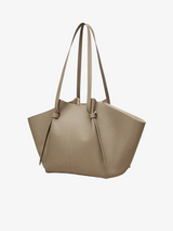 Tote aus weichem Genuine Leather – Taupe