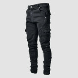 Lässige jeans mit ultra stretch – aris – Schwarz