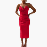 Elegantes trägerloses Kleid für Frauen - figurbetont und stilvoll – Rot