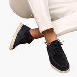 Wildleder Slipper Mokassins für Herren – Marineblau