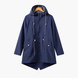 Hooded Trenchcoat für Damen – Marineblau