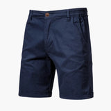 Herren Baumwollshorts mit Gummibund und Seitentaschen – Marineblau