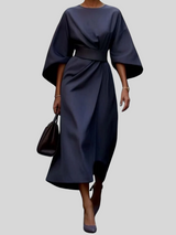 Suzie | Kleid mit weiten Ärmeln – Marineblau