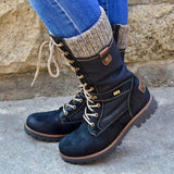 Stilvolle Hohe Damen Winterstiefel - Nora – Blau
