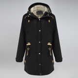 Kuschelige & wetterfeste damen-parka-jacke – Schwarz