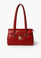 Damen Schultertasche Vegan Leder – Alltagstauglich & Elegant – Rot