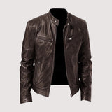 Lukas™ | Lederjacke für Herren – Dunkelbraun