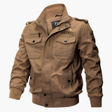 Herren Bomberjacke mit Reißverschluss und Klappentaschen – Khaki